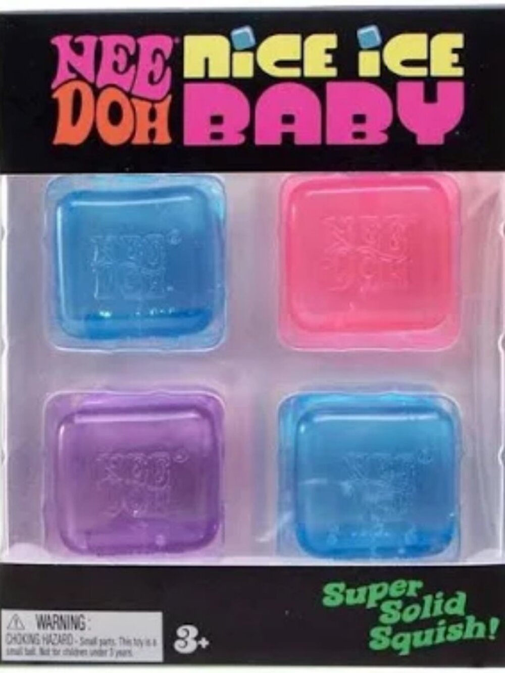 Needoh Nice Ice Baby 4 Pack Mini Cubes Squishy Stress Fidget Toy Authentic - Picture 2 of 3